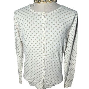 UNBRANDED Women’s Button Down Polka Dot Cardigan Size Large